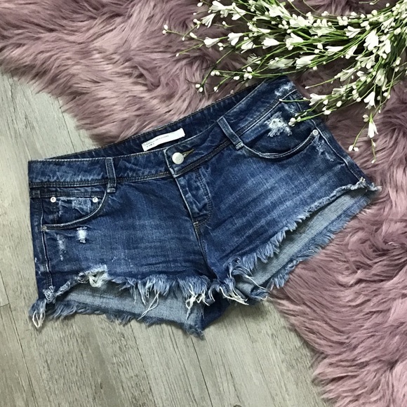 Zara Pants - Zara Distressed Denim Shorts